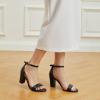 imageTrary Wedding Shoes for Bride Heels for Women Rubber Sole and Insole Provide Excellent CushionBlack Pu
