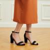 imageTrary Wedding Shoes for Bride Heels for Women Rubber Sole and Insole Provide Excellent CushionBlack Suede