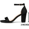 imageTrary Wedding Shoes for Bride Heels for Women Rubber Sole and Insole Provide Excellent CushionBlack Suede