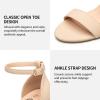 imageTrary Wedding Shoes for Bride Heels for Women Rubber Sole and Insole Provide Excellent CushionNude Strappy
