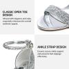 imageTrary Wedding Shoes for Bride Heels for Women Rubber Sole and Insole Provide Excellent CushionSilver Sparkly