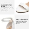 imageTrary Wedding Shoes for Bride Heels for Women Rubber Sole and Insole Provide Excellent CushionWhite