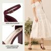 imageTrary Wedding Shoes for Bride Heels for Women Rubber Sole and Insole Provide Excellent CushionWine Red