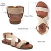 imageTrary Womens Dressy Summer Sandals Elastic Cute Open Toe Wide Sandalias Para MujerBeige