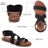 imageTrary Womens Dressy Summer Sandals Elastic Cute Open Toe Wide Sandalias Para MujerBlack