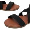 imageTrary Womens Dressy Summer Sandals Elastic Cute Open Toe Wide Sandalias Para MujerBlack