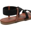 imageTrary Womens Dressy Summer Sandals Elastic Cute Open Toe Wide Sandalias Para MujerBlack