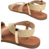 imageTrary Womens Dressy Summer Sandals Elastic Cute Open Toe Wide Sandalias Para MujerGold