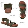 imageTrary Womens Dressy Summer Sandals Elastic Cute Open Toe Wide Sandalias Para MujerGreen
