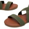 imageTrary Womens Dressy Summer Sandals Elastic Cute Open Toe Wide Sandalias Para MujerGreen