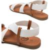 imageTrary Womens Dressy Summer Sandals Elastic Cute Open Toe Wide Sandalias Para MujerWhite