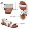 imageTrary Womens Dressy Summer Sandals Elastic Cute Open Toe Wide Sandalias Para MujerWhite