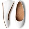 imageTrary Womens Wedges Heels for Women Pumps Round Toe Mid Heels Comfortable Closed Toe Dressy Shoes Women Pumps Wedge Shoes for Wedding Work Office Party 18 InchesPu White