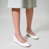 imageTrary Womens Wedges Heels for Women Pumps Round Toe Mid Heels Comfortable Closed Toe Dressy Shoes Women Pumps Wedge Shoes for Wedding Work Office Party 18 InchesPu White