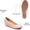 imageTrary Womens Wedges Heels for Women Pumps Round Toe Mid Heels Comfortable Closed Toe Dressy Shoes Women Pumps Wedge Shoes for Wedding Work Office Party 18 InchesPink