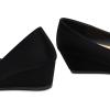 imageTrary Womens Wedges Heels for Women Pumps Round Toe Mid Heels Comfortable Closed Toe Dressy Shoes Women Pumps Wedge Shoes for Wedding Work Office Party 18 InchesSuede Black