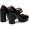 imageTrary Mary Jane Shoes Women Heels Platform Chunky Block High Heels with Double Strap Womens Pumps Comfortable Dress Pumps for Party Wedding Office Round Toe Heel ShoesBlack Pu