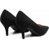 imageTrary Womens High Heel Dress Pump Pointed Toe Shoe Classic Office Special Dressy Casua Wedding Pump ShoesAnubuck Black
