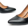 imageTrary Womens High Heel Dress Pump Pointed Toe Shoe Classic Office Special Dressy Casua Wedding Pump ShoesBblack Pu