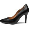 imageTrary Womens High Heel Dress Pump Pointed Toe Shoe Classic Office Special Dressy Casua Wedding Pump ShoesBlpu Black