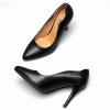imageTrary Womens High Heel Dress Pump Pointed Toe Shoe Classic Office Special Dressy Casua Wedding Pump ShoesBlpu Black