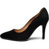 imageTrary Womens High Heel Dress Pump Pointed Toe Shoe Classic Office Special Dressy Casua Wedding Pump ShoesBlsuede Black