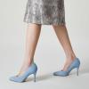 imageTrary Womens High Heel Dress Pump Pointed Toe Shoe Classic Office Special Dressy Casua Wedding Pump ShoesDenim Blue