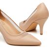 imageTrary Womens High Heel Dress Pump Pointed Toe Shoe Classic Office Special Dressy Casua Wedding Pump ShoesMesh Nude