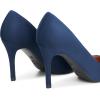 imageTrary Womens High Heel Dress Pump Pointed Toe Shoe Classic Office Special Dressy Casua Wedding Pump ShoesNavy Blue