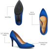 imageTrary Womens High Heel Dress Pump Pointed Toe Shoe Classic Office Special Dressy Casua Wedding Pump ShoesRoyal Blue