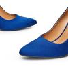 imageTrary Womens High Heel Dress Pump Pointed Toe Shoe Classic Office Special Dressy Casua Wedding Pump ShoesRoyal Blue