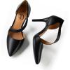imageTrary Heels for Women Dress Closed Pointed Toe Stilettos High Heels Comfortable DOrsay Pumps with Elastic Straps Sexy Slip On Shoes for Work Office Wedding PartyPu Black