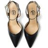 imageTrary Heels Women Pumps Closed Toe Ankle Strap Pointed Toe Heeled Sandals for Women Stiletto Wedding Dress ShoesBlack Pu