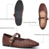 imageTrary Mary Jane Shoes Women Hollow Flats for Women Ballet Flats Shoes Round Toe Mary Jane Flats Ankle Strap Flats Shoes Dressy ComfortableCoffee