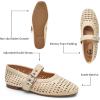 imageTrary Mary Jane Shoes Women Mary Jane Flats for Women Ballet Flats Shoes Round Toe Mary Jane Flats Shoes Dressy ComfortableAbeige