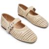 imageTrary Mary Jane Shoes Women Mary Jane Flats for Women Ballet Flats Shoes Round Toe Mary Jane Flats Shoes Dressy ComfortableAbeige