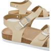 image:imageTrary Girls Sandals Open Toe Casual Summer Shoes with Cork Footbed Comfortable Flat Sandals for Little KidsNudea