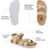 image:imageTrary Girls Sandals Open Toe Casual Summer Shoes with Cork Footbed Comfortable Flat Sandals for Little KidsNudea