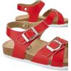 image:imageTrary Girls Sandals Open Toe Casual Summer Shoes with Cork Footbed Comfortable Flat Sandals for Little KidsRed