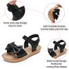 image:imageTrary Toddler Sandals for Baby Girls Boys Summer Sandals Cute Kids Shoes Lightweight Open Toe Sandals Beach Holiday Unisex Child SandalsBlack Bowknot