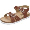 image:imageTrary Girls Sandals Open Toe Casual Summer Shoes with Cork Footbed Comfortable Flat Sandals for Little KidsDark Brown