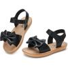 image:imageTrary Toddler Sandals for Baby Girls Boys Summer Sandals Cute Kids Shoes Lightweight Open Toe Sandals Beach Holiday Unisex Child SandalsBlack Bowknot