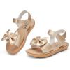 image:imageTrary Toddler Sandals for Baby Girls Boys Summer Sandals Cute Kids Shoes Lightweight Open Toe Sandals Beach Holiday Unisex Child SandalsGold Bowknot