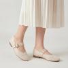 image:imageTrary Knit Flats for Women Square Toe Ballet Flats with Buckle Straps Mary Jane Shoes Women Comfortable Casual Dress Shoes for Work Daily WearKnitbeige