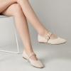 image:imageTrary Knit Flats for Women Square Toe Ballet Flats with Buckle Straps Mary Jane Shoes Women Comfortable Casual Dress Shoes for Work Daily WearKnitbeige