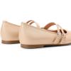 image:imageTrary Mary Jane Shoes Women Square Toe Flats for Women Dressy Ballet Flat Mary Jane Flats with Buckle Strap Comfortable Slip On Casual ShoesNude