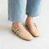 image:imageTrary Mary Jane Shoes Women Square Toe Flats for Women Dressy Ballet Flat Mary Jane Flats with Buckle Strap Comfortable Slip On Casual ShoesNude