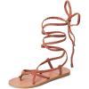image:imageTrary Sandals Women Lace Up Sandals for Women Sandals for Women Dressy Summer Open Toe Gladiator Sandals Flat Sandals for Women Dressy Beach Sandals for Women Summer Sandals for Women 2023Brown