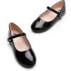 image:imageTrary Girls Mary Janes Ballet Flats School Uniform Dress Shoes Casual Party Wedding Flower Shoes for Little KidBig KidBlack