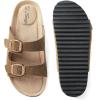 image:imageTrary Kids Sandals Boys Girls Double Buckle Slides Memory Foam Cork Footbed NonSlip Slides for Kids Non Slip Summer Beach Slippers for Toddler Little Big KidBrown